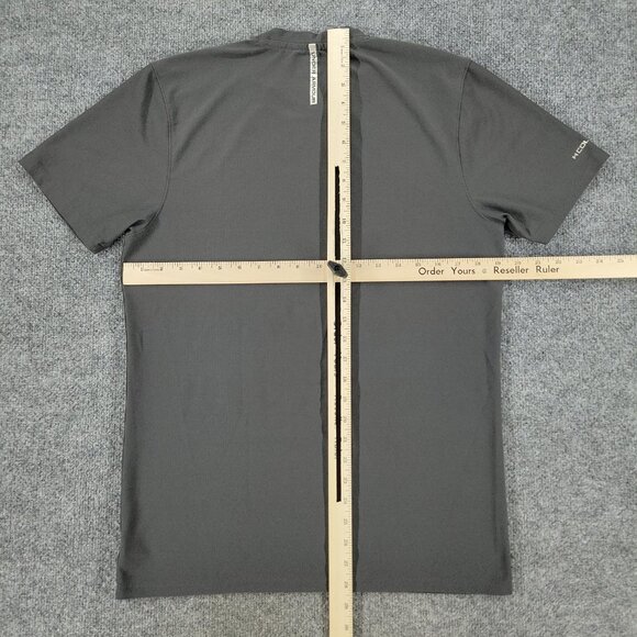 Under Armour Shirt Men Medium Gray HeatGear Logo Graphic Tee Short Sleeve Adult - Picture 10 of 14
